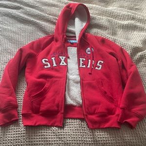 Philadelphia sixers zip up hoodie